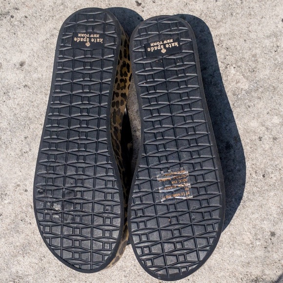 Kate Spade Cheetah Platform Sandals Black/Yellow - Picture 6 of 6